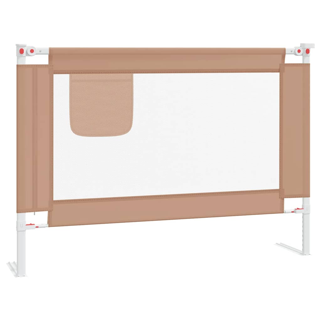 Vidaxl Bedhek Toddler 90x25 cm tissu taupe