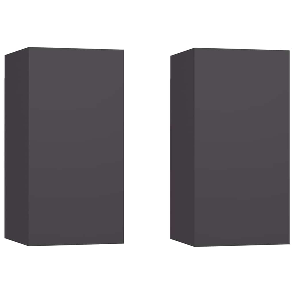Vidaxl tv-meubels 2 st 30,5x30x60 cm bewerkt hout grijs