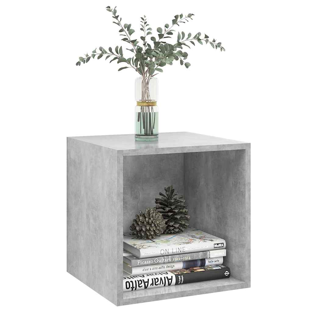 Vidaxl wandkasten 2 st 37x37x37 cm bewerkt hout betongrijs