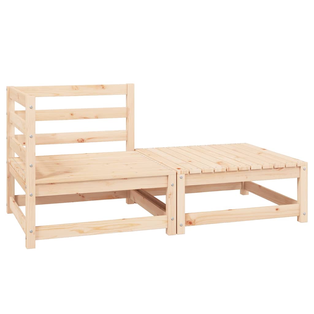 Vidaxl 2-delige loungeset met kussens massief grenenhout