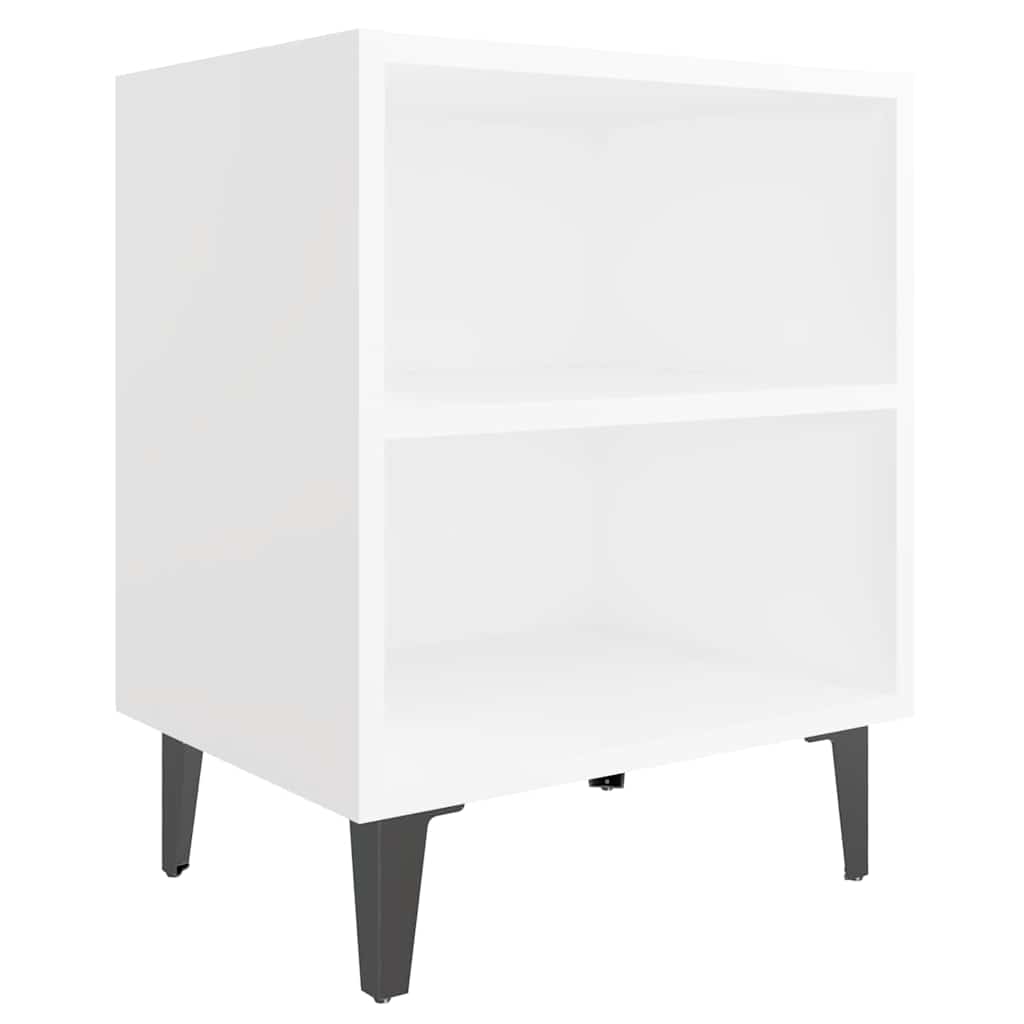 Vidaxl nachtkastjes 2 st met metalen poten 40x30x50 cm wit