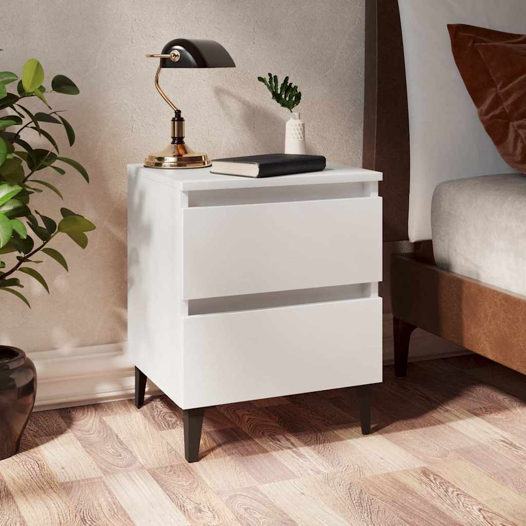 Vidaxl nachtkastjes 2 st 40x35x50 cm bewerkt hout wit