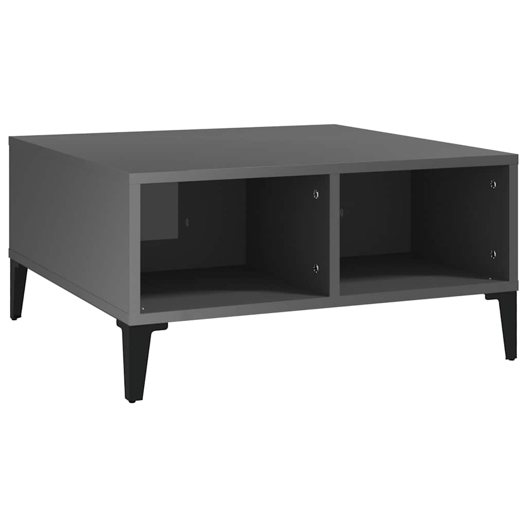 Vidaxl salontafel 60x60x30 cm bewerkt hout hoogglans grijs
