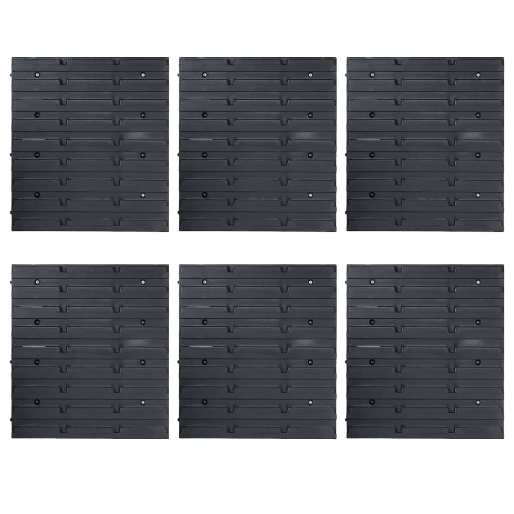 Vidaxxl ensemble de bacs de rangement 96 pièces avec panneaux muraux bleu et noir