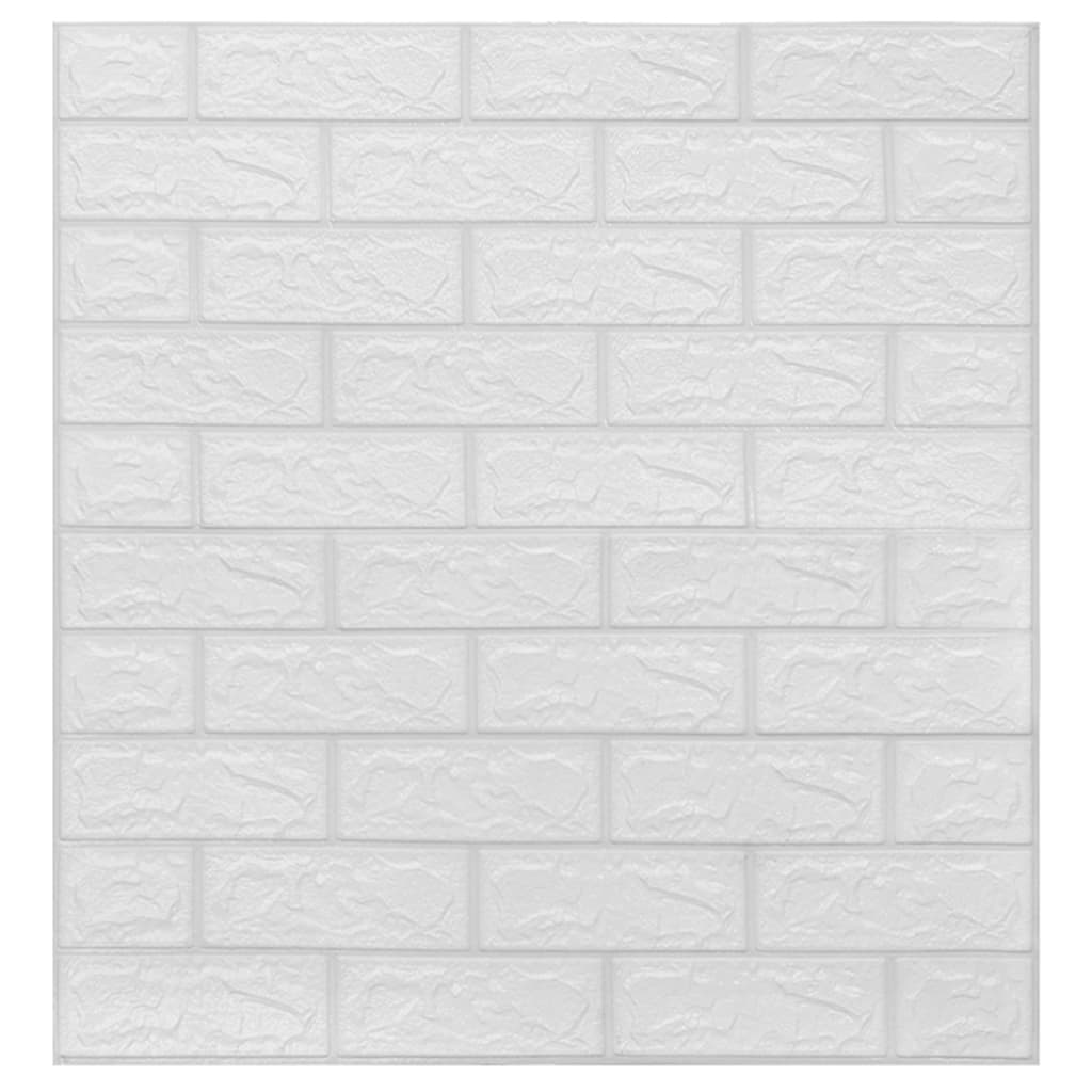 Vidaxl 3D fond d'écran auto-adhésif 20 St Brick White
