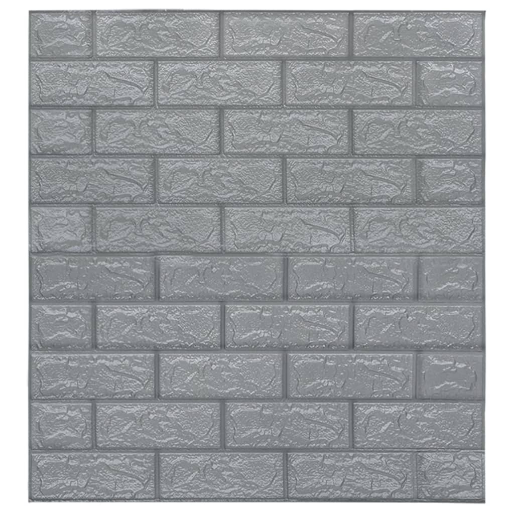 Vidaxl 3D fond d'écran auto-adhésif 10 stracite brique de couleur anthracite