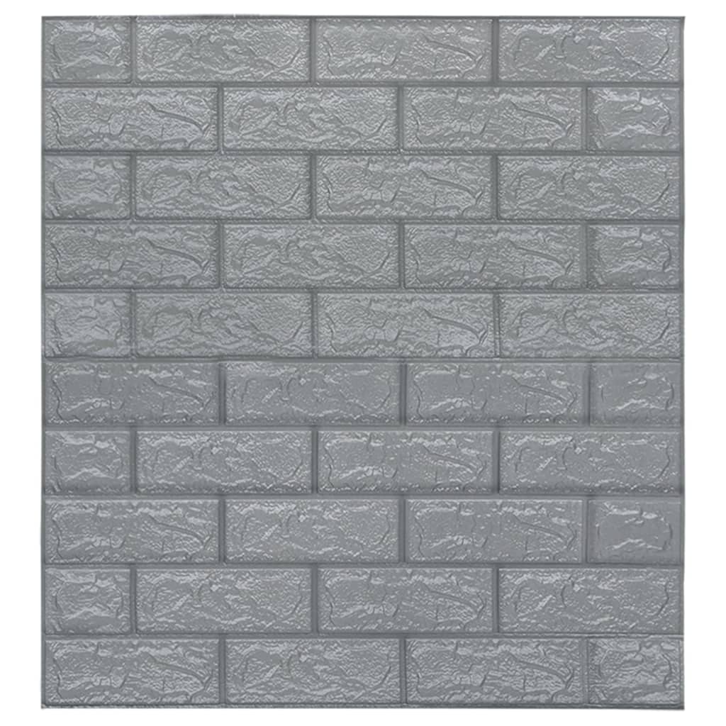Vidaxl 3D fond d'écran auto-adhésif 40 st anthracite de couleur anthracite