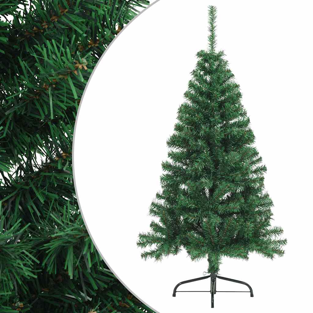 Vidaxl kunstkerstboom avec un demi-dernier standard en PVC vert