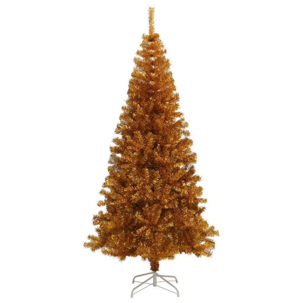 Vidaxl kunstkerstboom avec un capuchon standard de 240 cm en or couleur