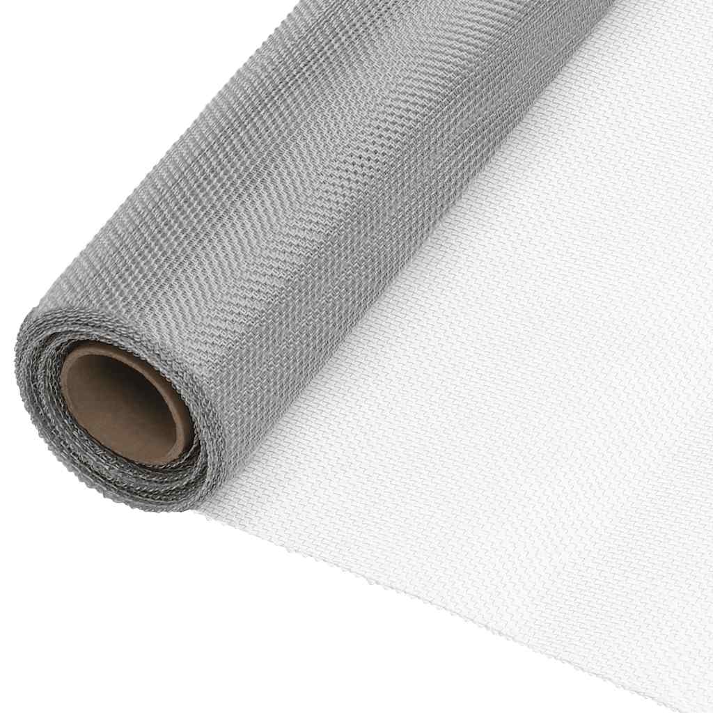 Vidaxl Mesh 60x1000 cm en acier inoxydable en argent coloré