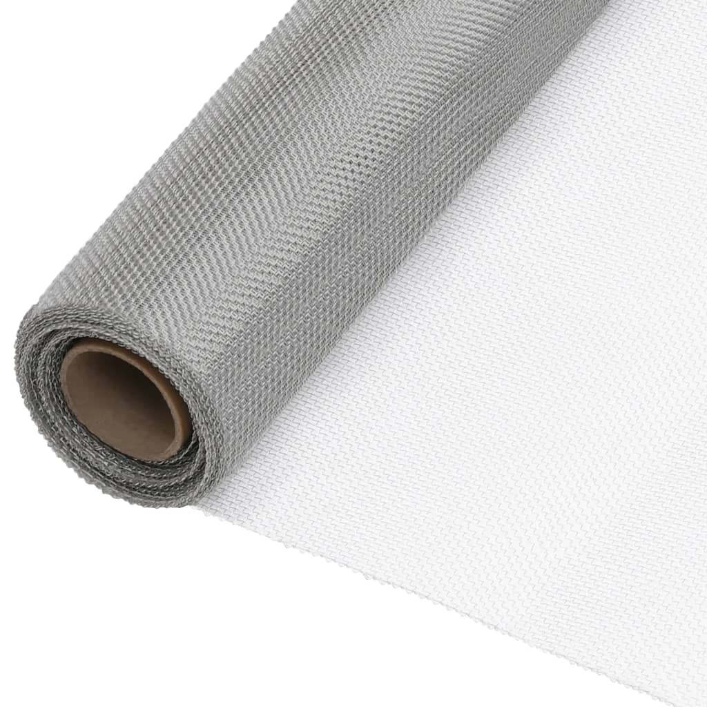 Vidaxl Mesh 60x2000 cm en acier inoxydable en argent coloré
