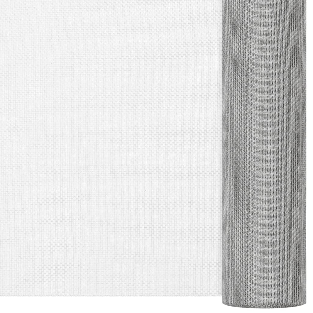 Vidaxl Mesh 60x2000 cm en acier inoxydable en argent coloré