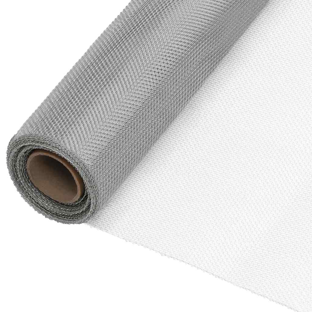 Vidaxl Mesh 112x2000 cm en acier inoxydable en argent coloré