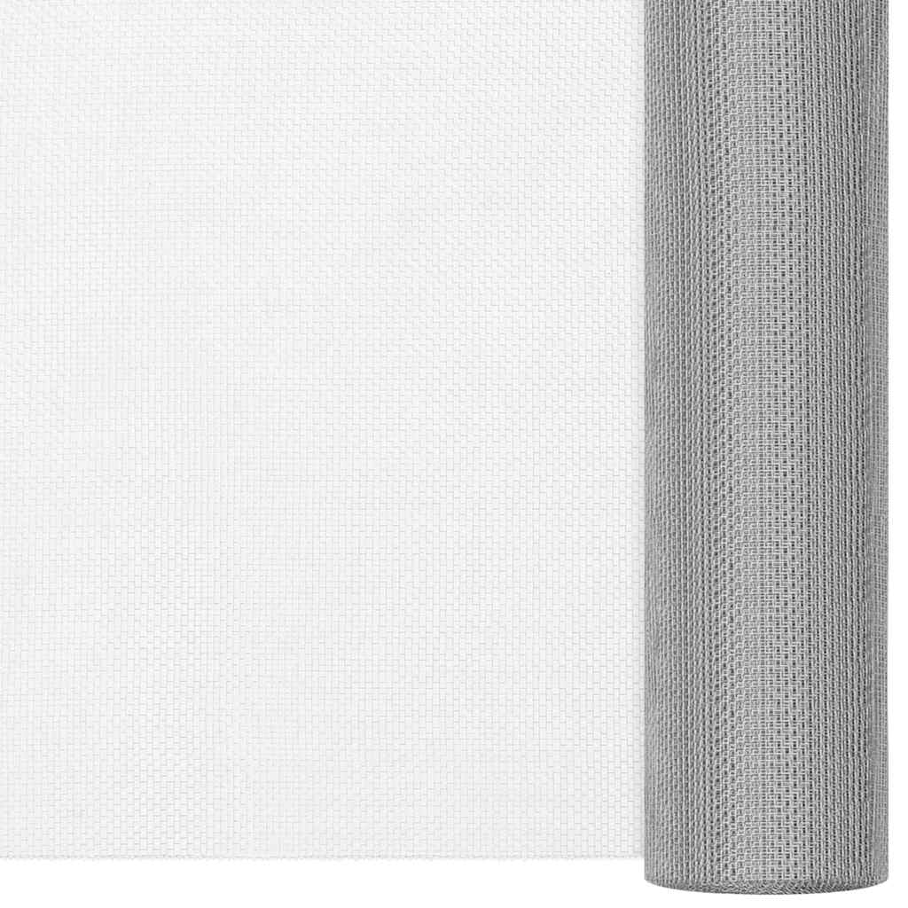 Vidaxl Mesh 112x2000 cm en acier inoxydable en argent coloré