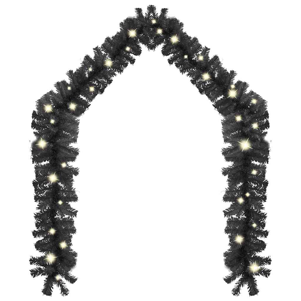 Vidaxl Garland de Noël avec lumières LED 10 m noir
