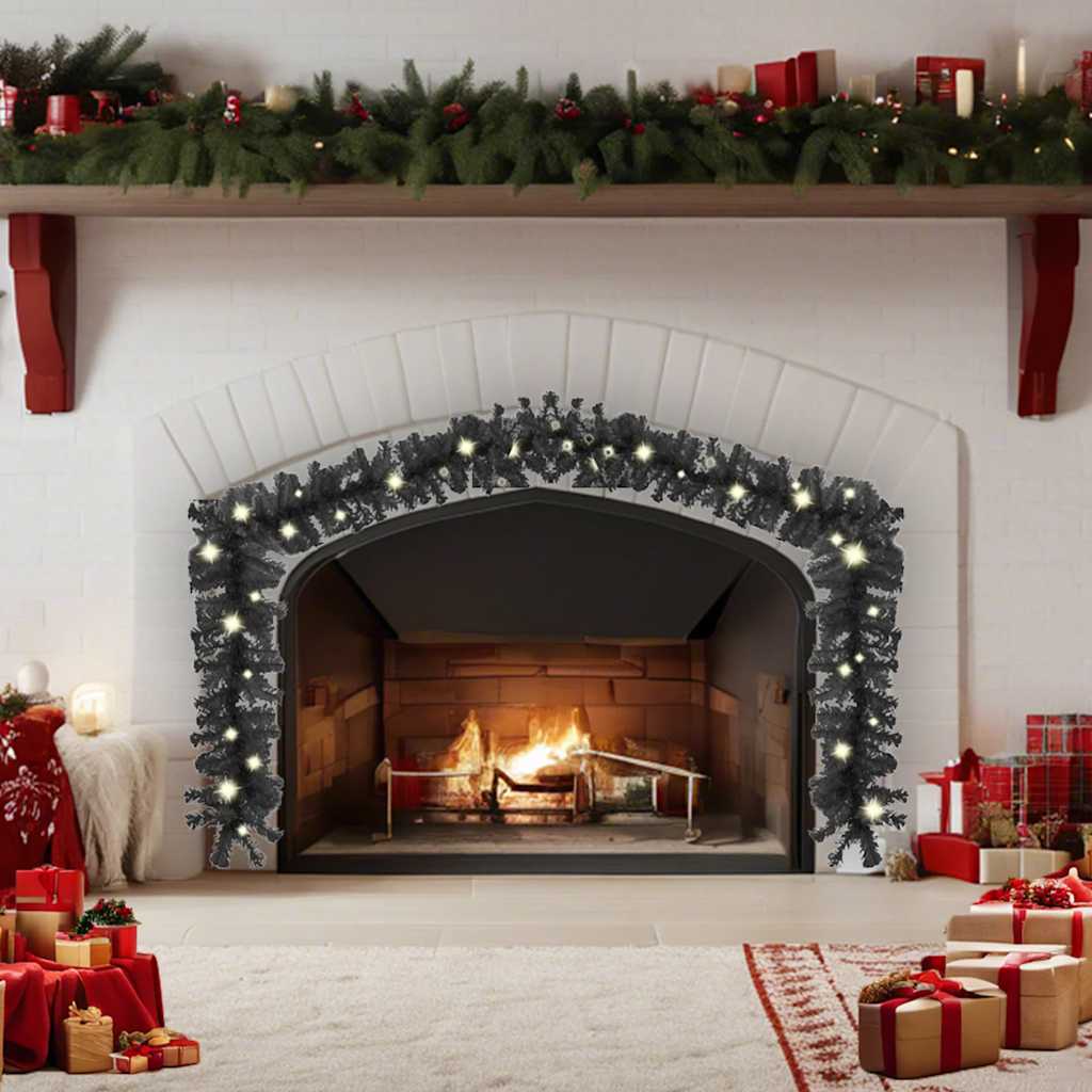 Vidaxl Garland de Noël avec lumières LED 20 m noir