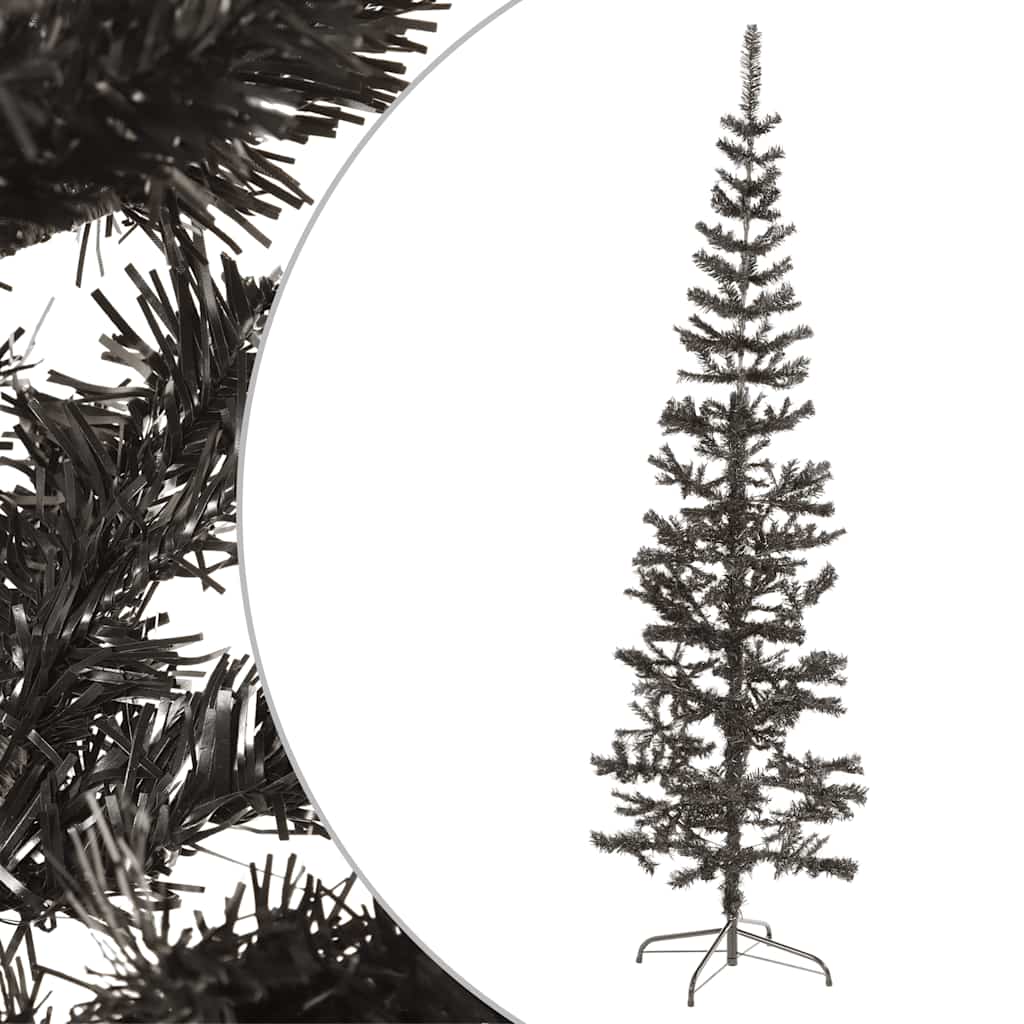 Vidaxl Treeur de Noël étroit 240 cm noir