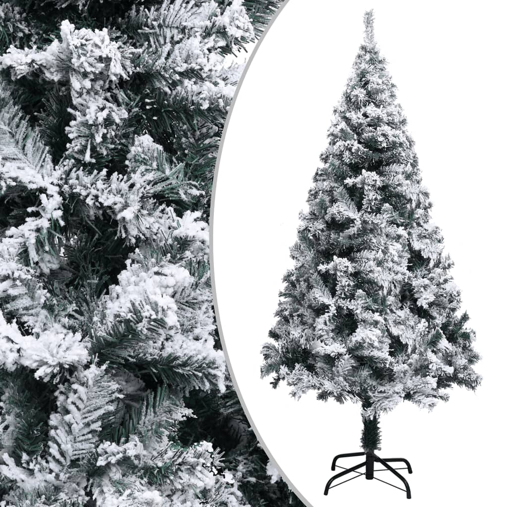 Vidaxl kunstkerstboom avec neige 120 cm vert