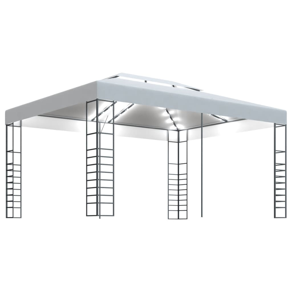 Vidaxl Arbor avec Garland Light Light 4x3x2,7 m blanc