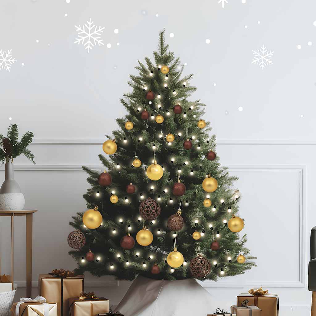 Vidaxl 61 parties à balle de Noël avec pic et 150 LEDS Gold et Bronze