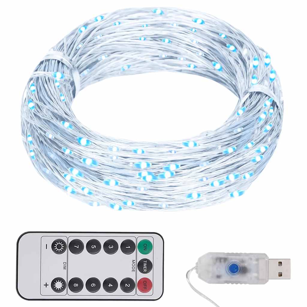 Guirlande légère vidaxl avec 300 LED 30 m blanc froid