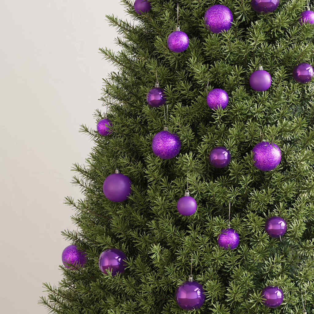 VidaXL Ensemble de boules de Noël 100 pièces violet