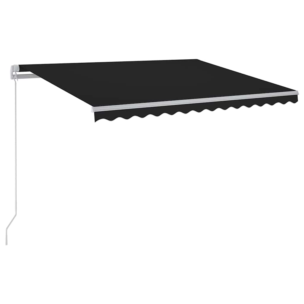 Vidaxl Luifel extensible manuellement avec une couleur anthracite LED 300x250 cm