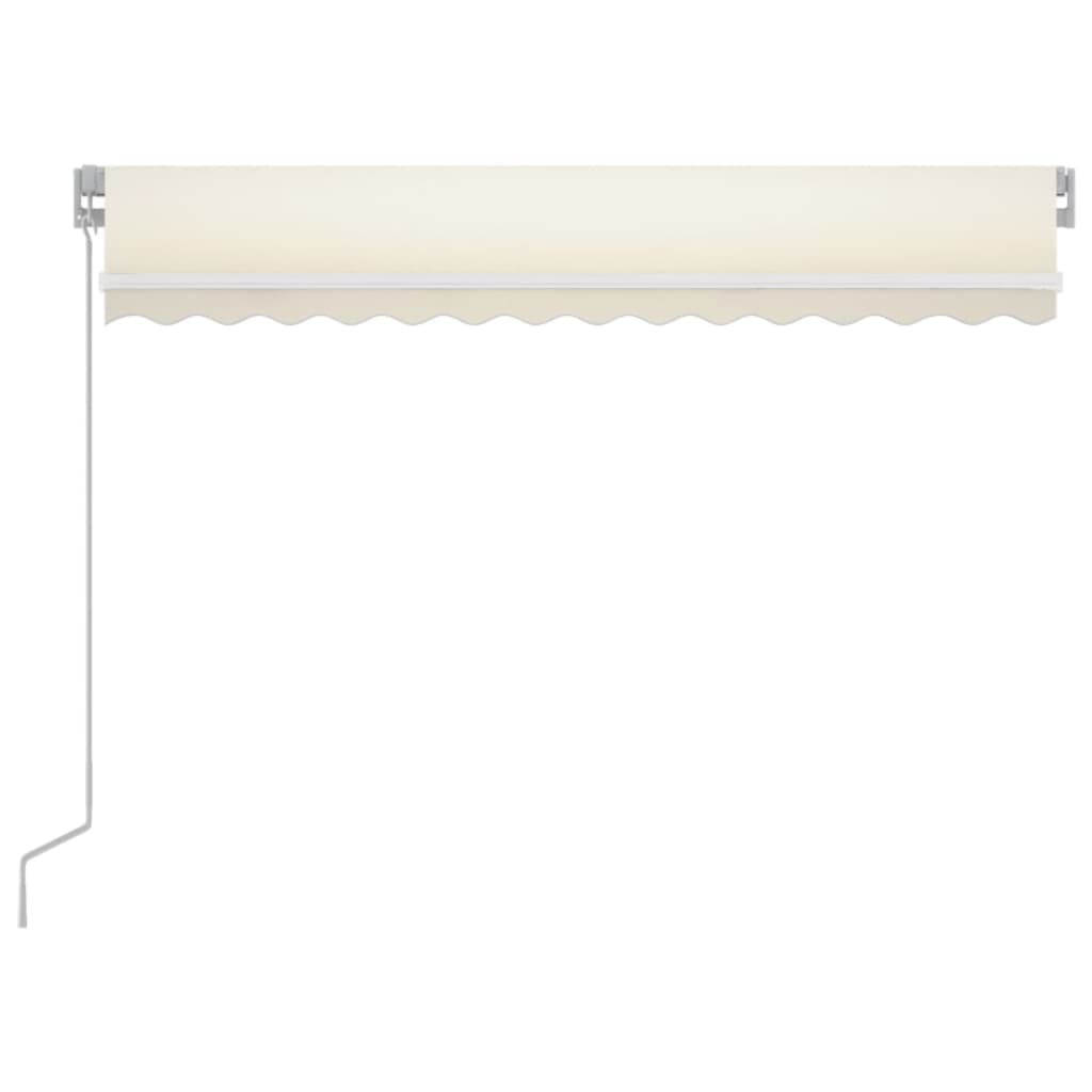 Vidaxl Luifel extensible manuellement avec la Crème à LED 350x250 cm -Colore