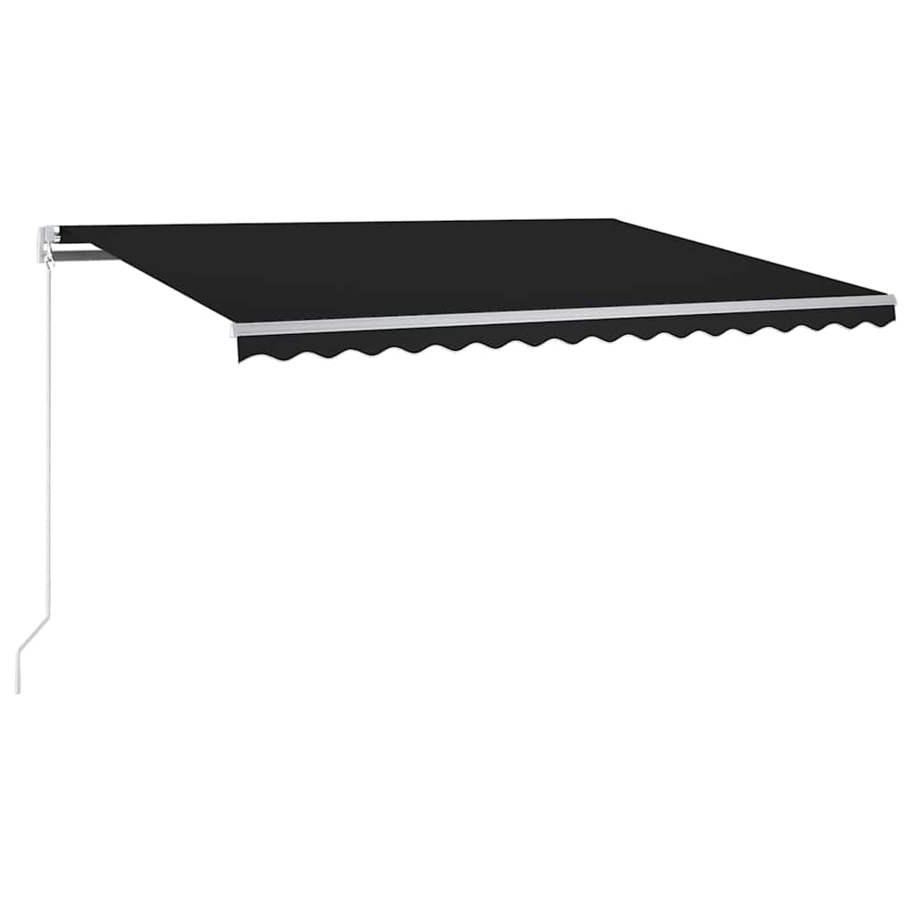 Vidaxl luifel automatique avec led et capteur de vent 350x250 cm anthracite