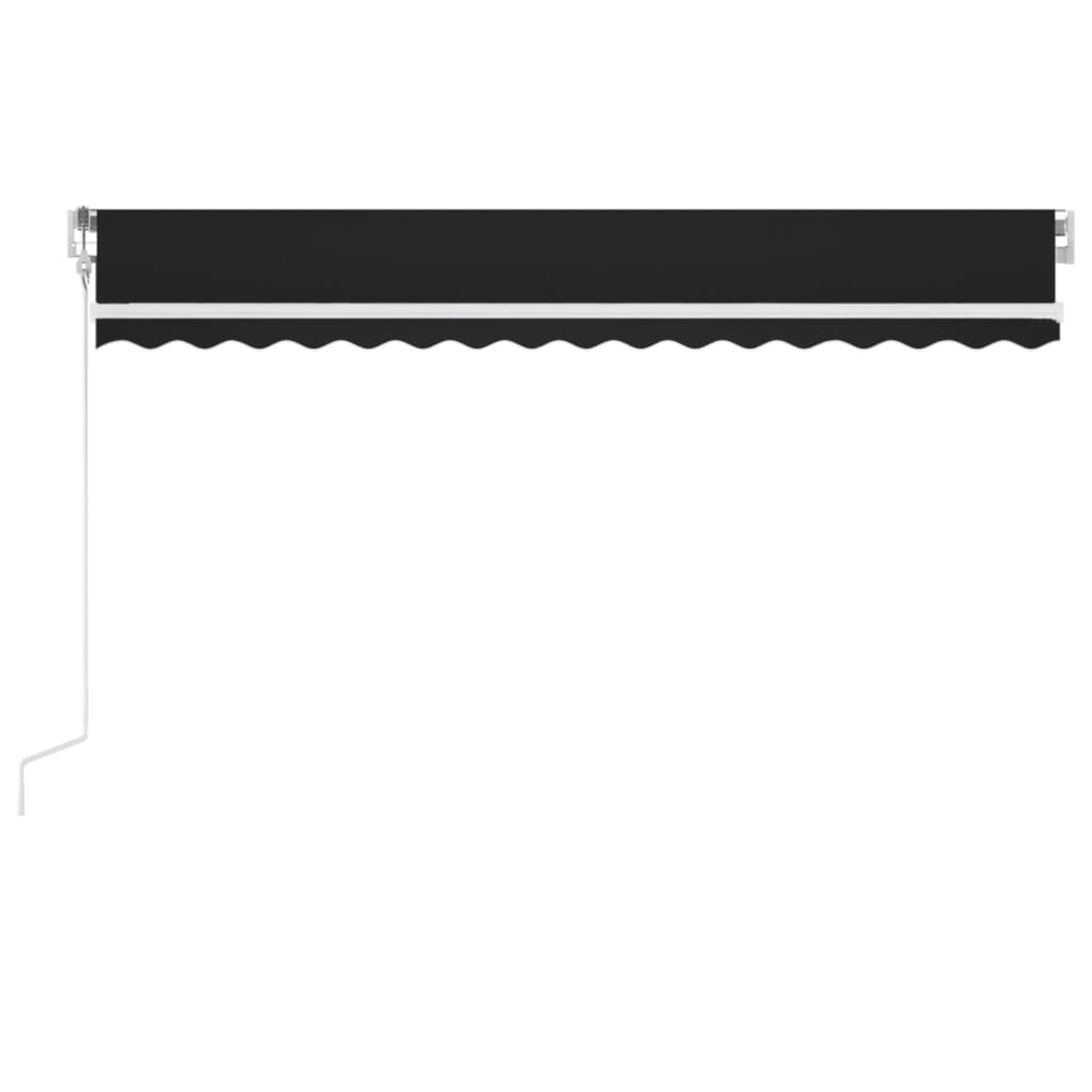 Vidaxl luifel automatique avec led et capteur de vent 400x300 cm anthracite