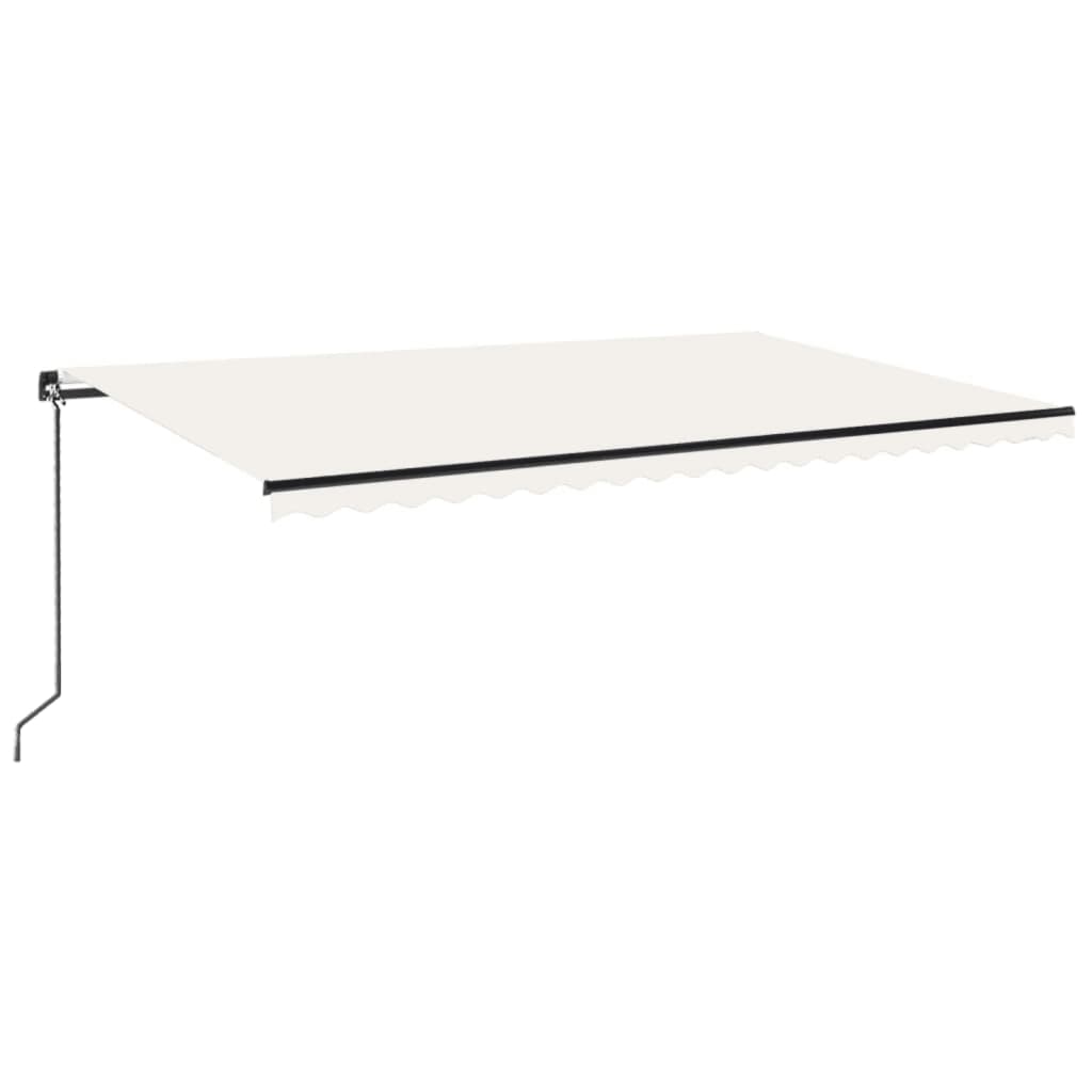 Vidaxl Luifel extensible manuellement avec la Crème LED 500x300 cm -Colored