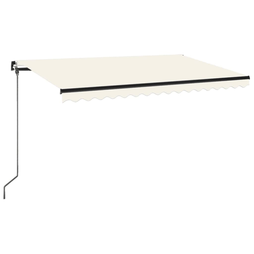 Vidaxl Luifel extensible manuellement avec la Crème LED 400x350 cm -Colored