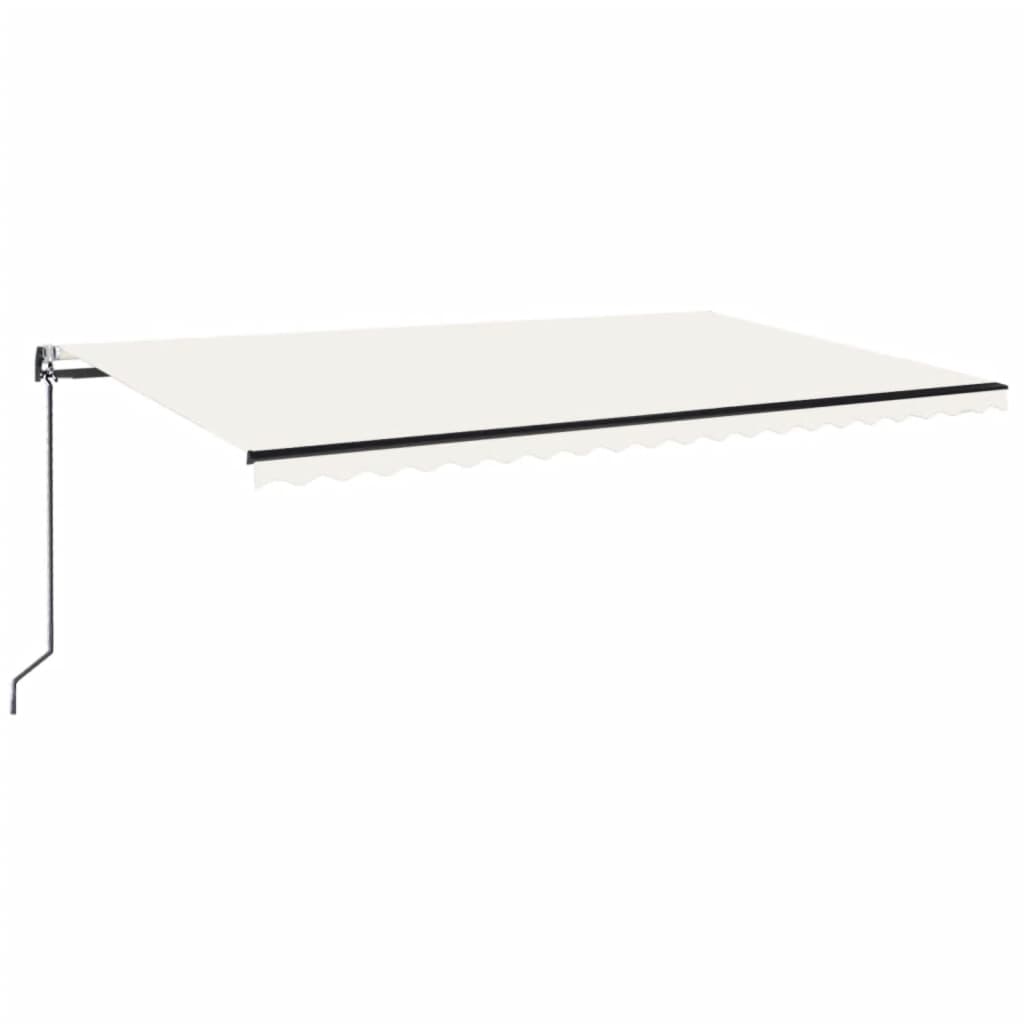 Vidaxl Luifel Automatique avec led et capteur de vent 500x350 cm couleur crème