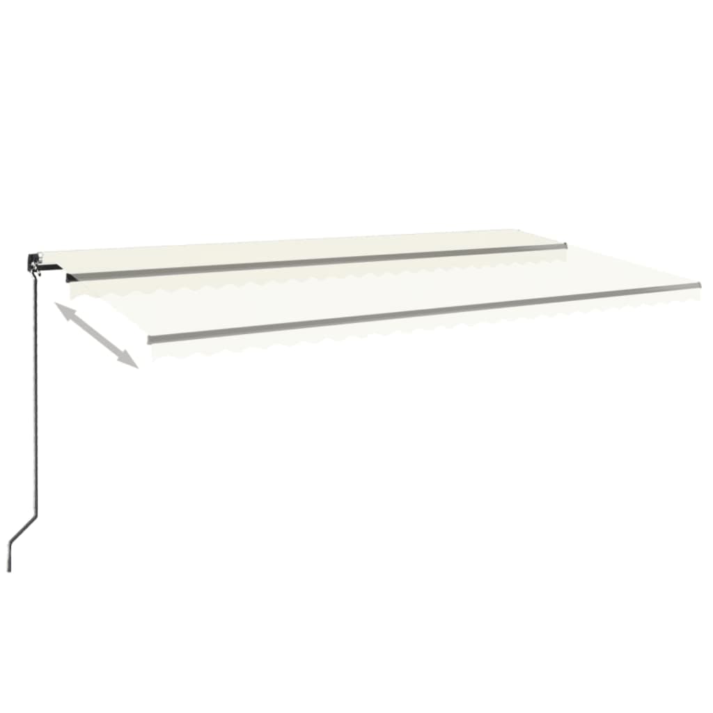 Vidaxl Luifel extensible manuellement avec la Crème à LED 600x350 cm -Colore