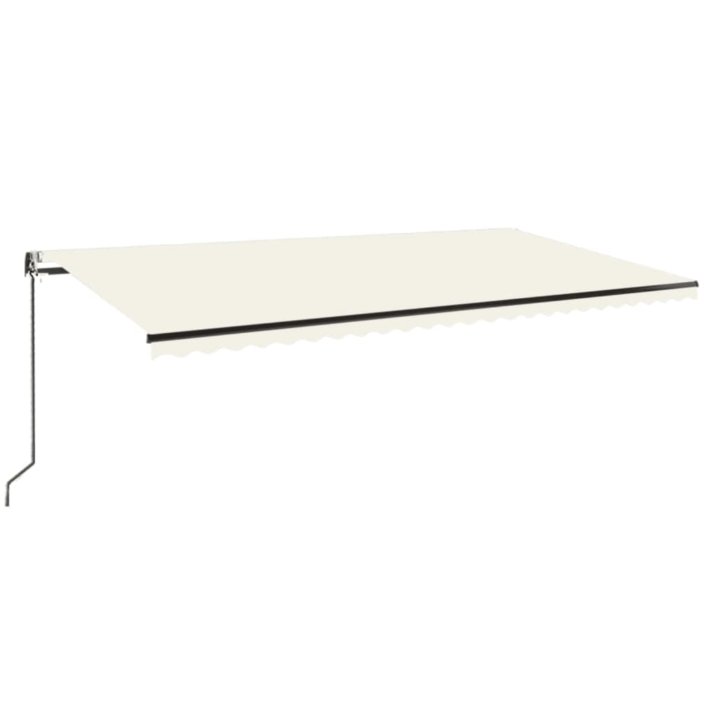 Vidaxl Luifel Automatique avec led et capteur de vent 600x350 cm couleur crème