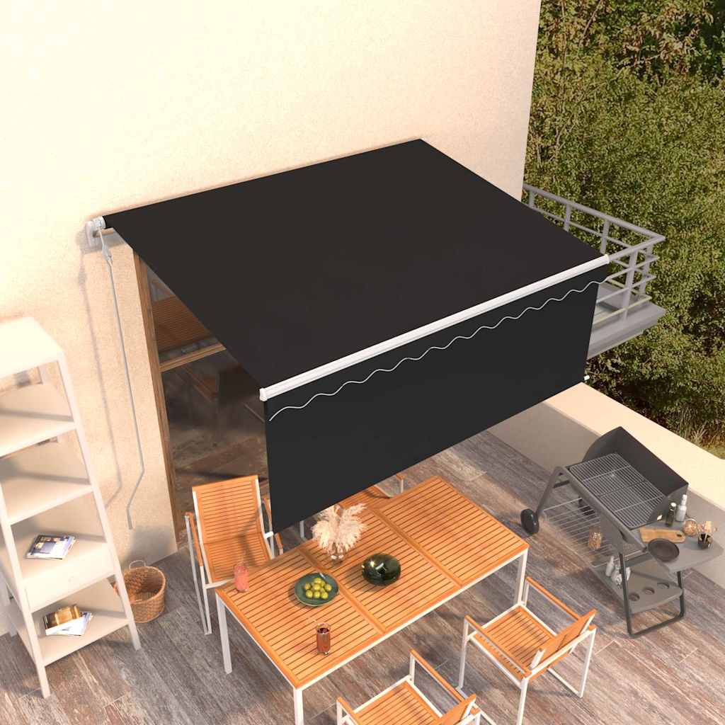 Vidaxl Luifel Authracite à rouleau extensible automatique 3,5x2,5 m