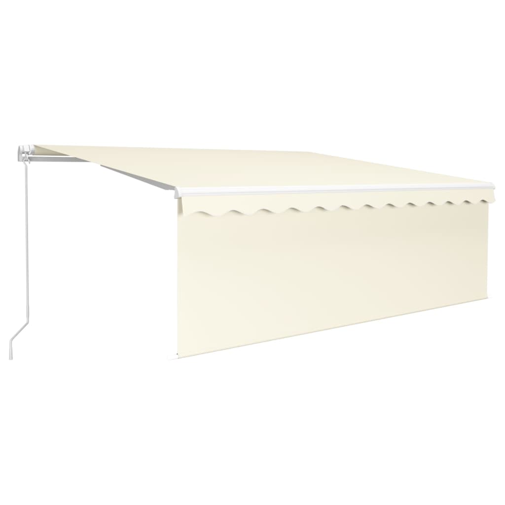 Vidaxl Luifel extensible manuellement avec un rouleau aveugle 4,5x3 m crème couleur