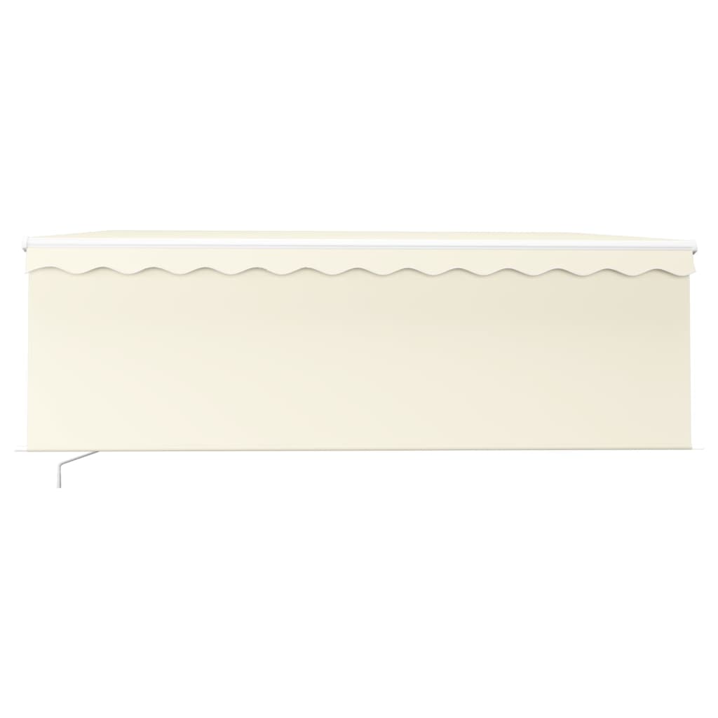 Vidaxl Luifel extensible manuellement avec un rouleau aveugle 4,5x3 m crème couleur