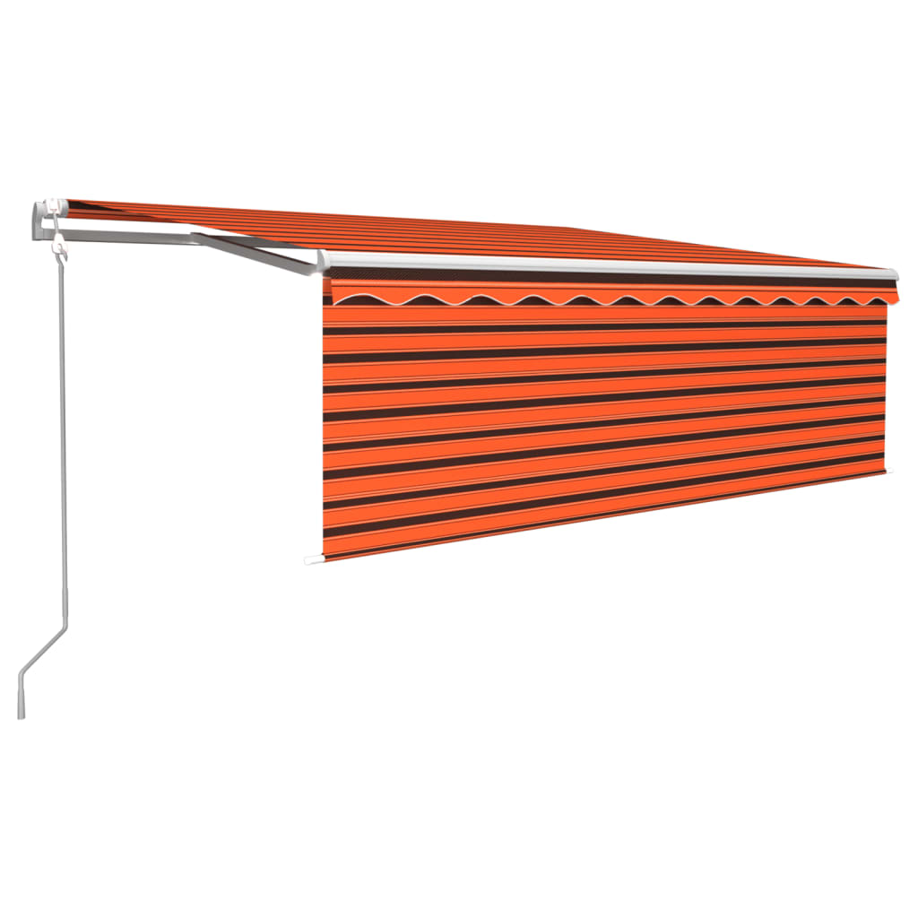 Vidaxl Luifel Rouleau extensible automatique aveugle 4,5x3 m brun orange