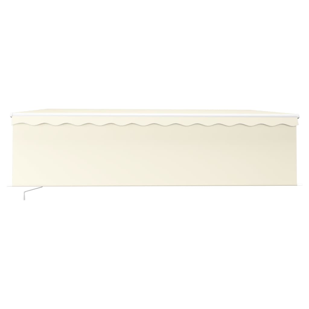 Vidaxl luifel extensible manuellement avec un rouleau aveugle 5x3 m crème -colored