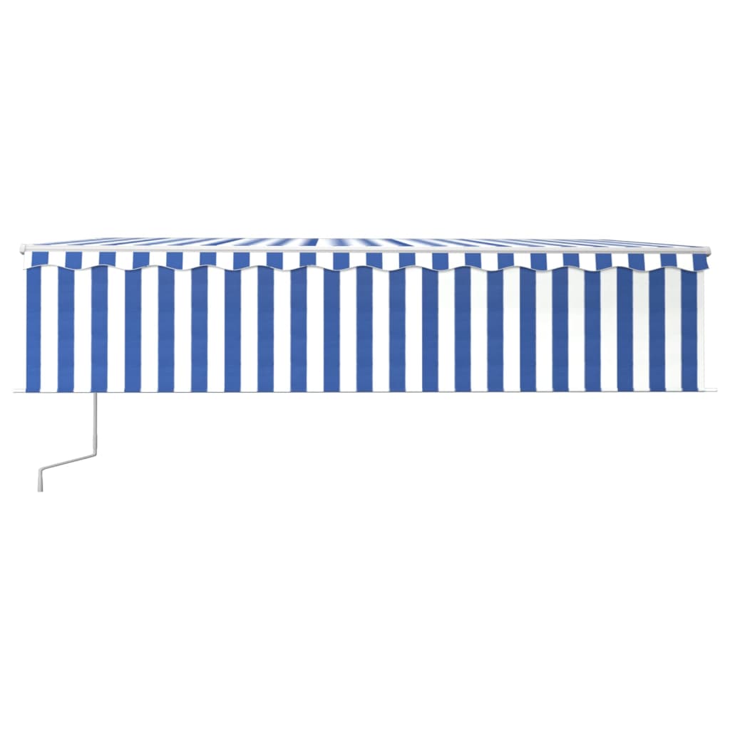 Vidaxl Luifel Capteur de vent à LED aveugle automatique 6x3 cm blanc bleu