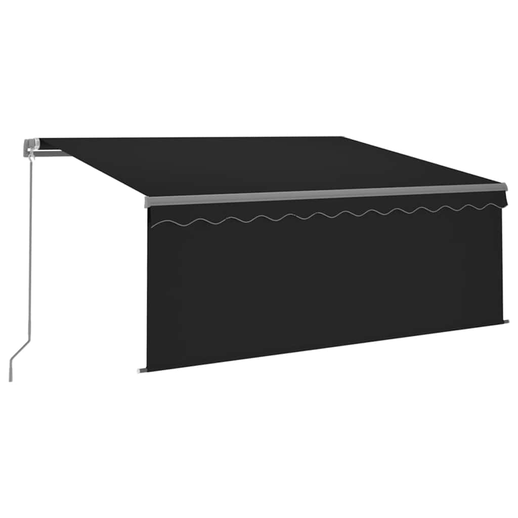 Vidaxl Luifel extensible à rouleau à volant LED de 3,5 x 2,5 m anthracite