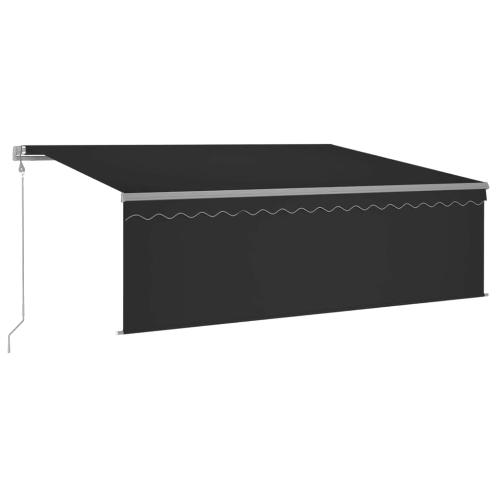 Vidaxl Luifel a automatiquement extensible avec un rouleau aveugle 4x3 m anthracite