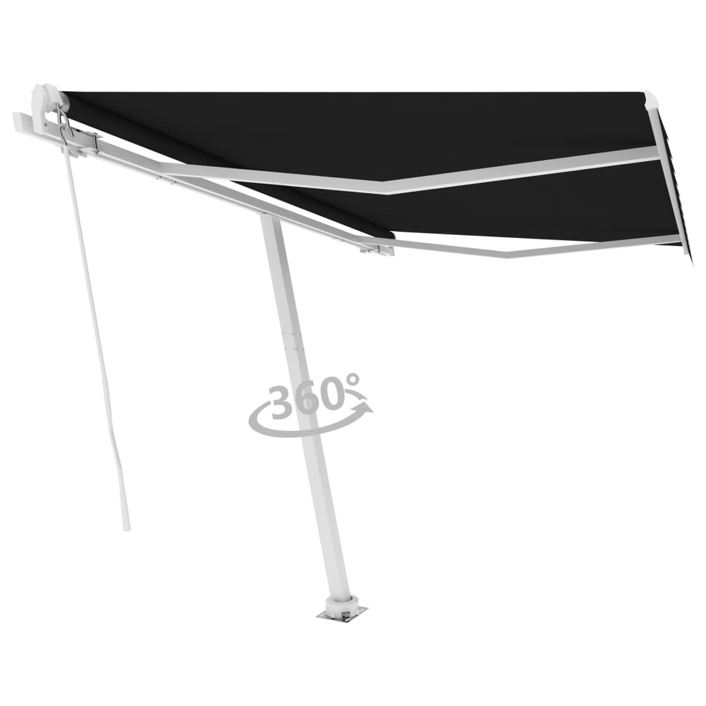 Vidaxl Luifel détaché étend manuellement l'anthracite 300x250 cm