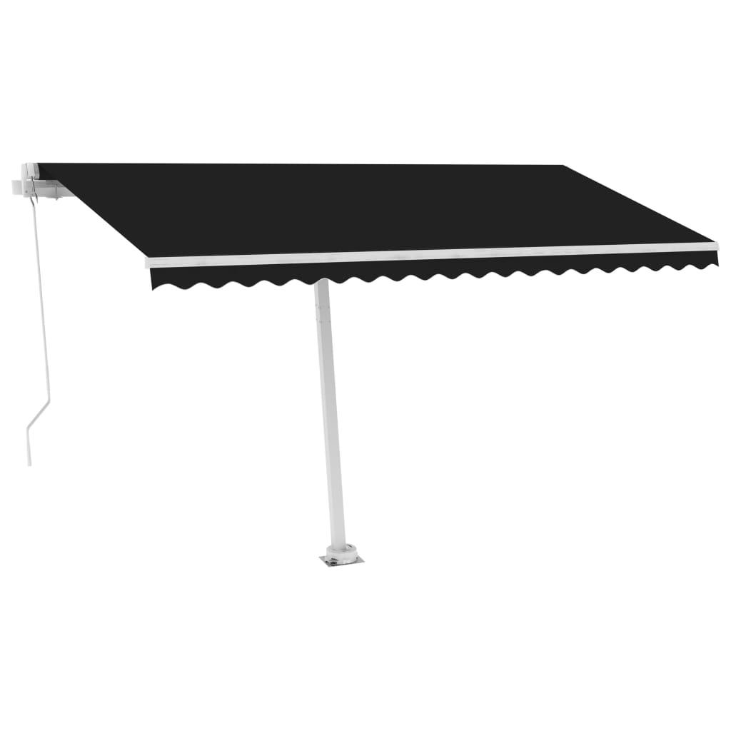 Vidaxl Luifel détaché étend manuellement l'anthracite 400x300 cm