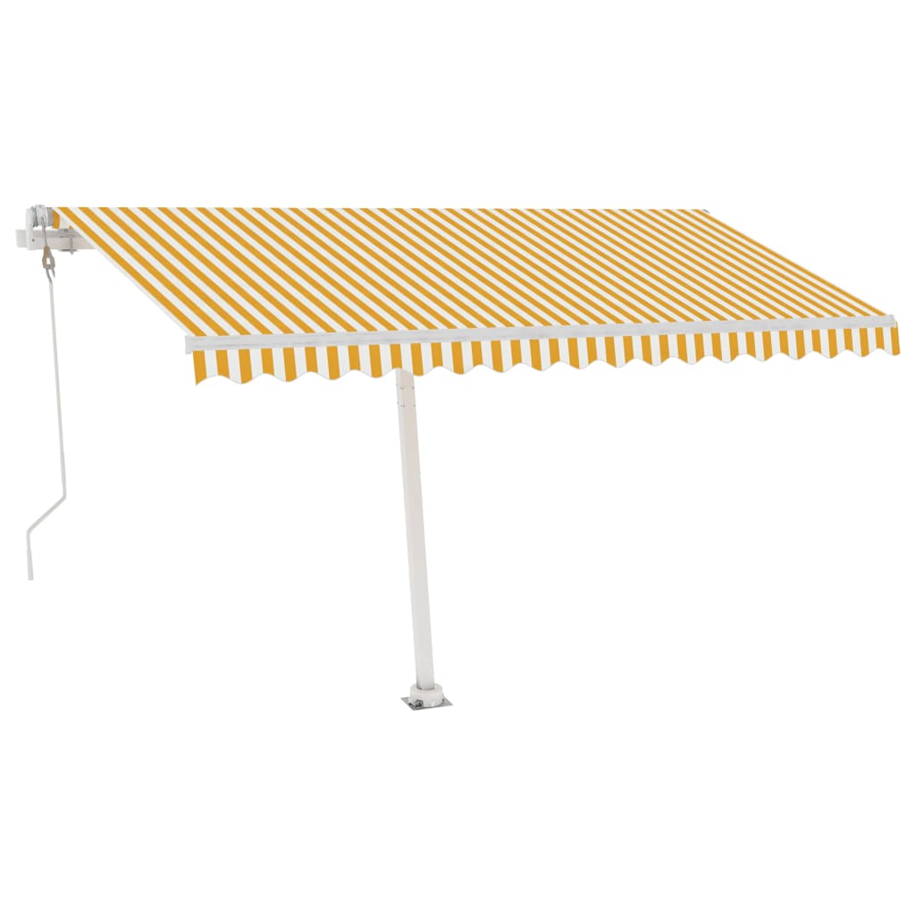 Vidaxl Luifel - Free - Automatic 400x300 cm jaune et blanc