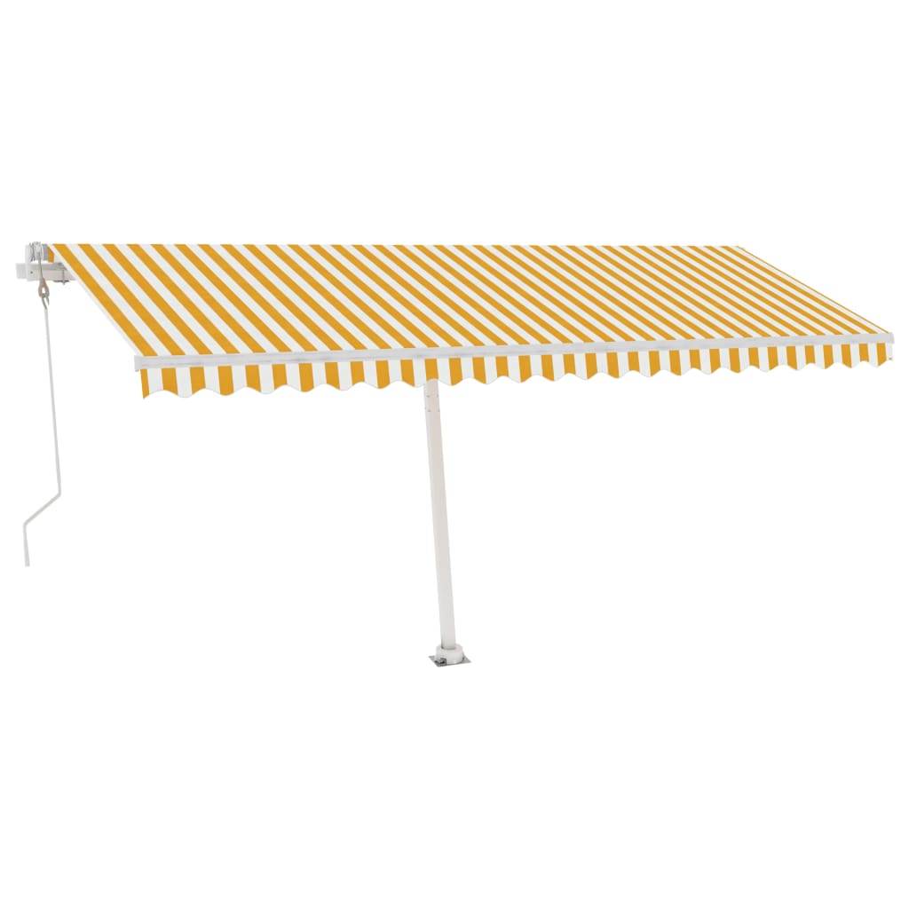 Vidaxl Luifel - Free - Automatic 500x300 cm jaune et blanc