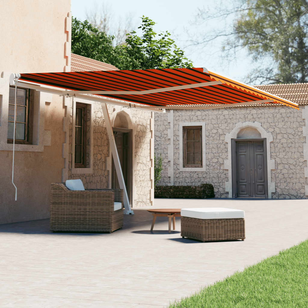 Vidaxl Laifel GRATUITE - Automatique 500x300 cm Orange et brun