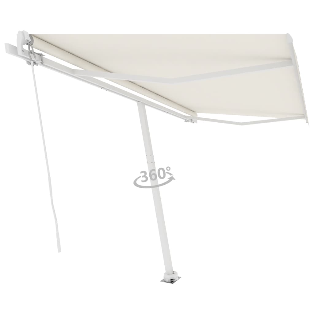 Vidaxl Luifel détaché étend manuellement la crème 400x350 cm -colore