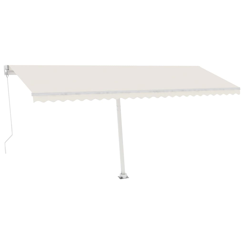 Vidaxl Luifel extensible manuellement avec la Crème LED 500x350 cm -Colored